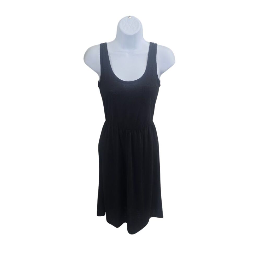Womens Black Tank Dress S Lightweight‎ Swimsuit Cover Beach Casual Stretch Y2K